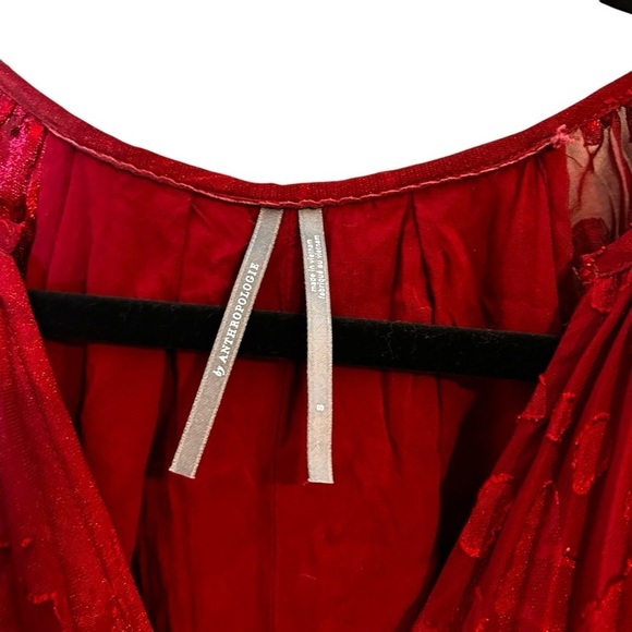 Anthropologie Toulon Pleated Mini Dress- Holidays Christmas Party Bohemian-Small - Picture 12 of 15